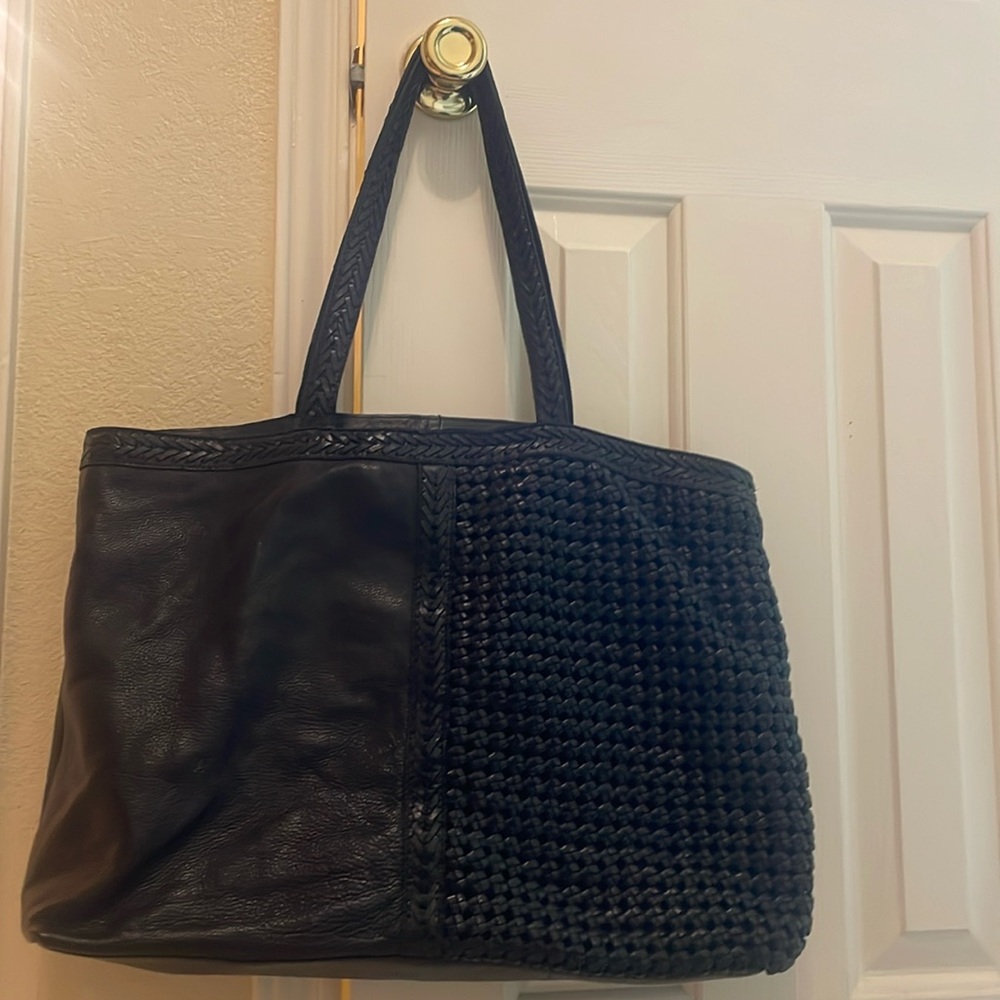 Latico NJ Black Leather Tote